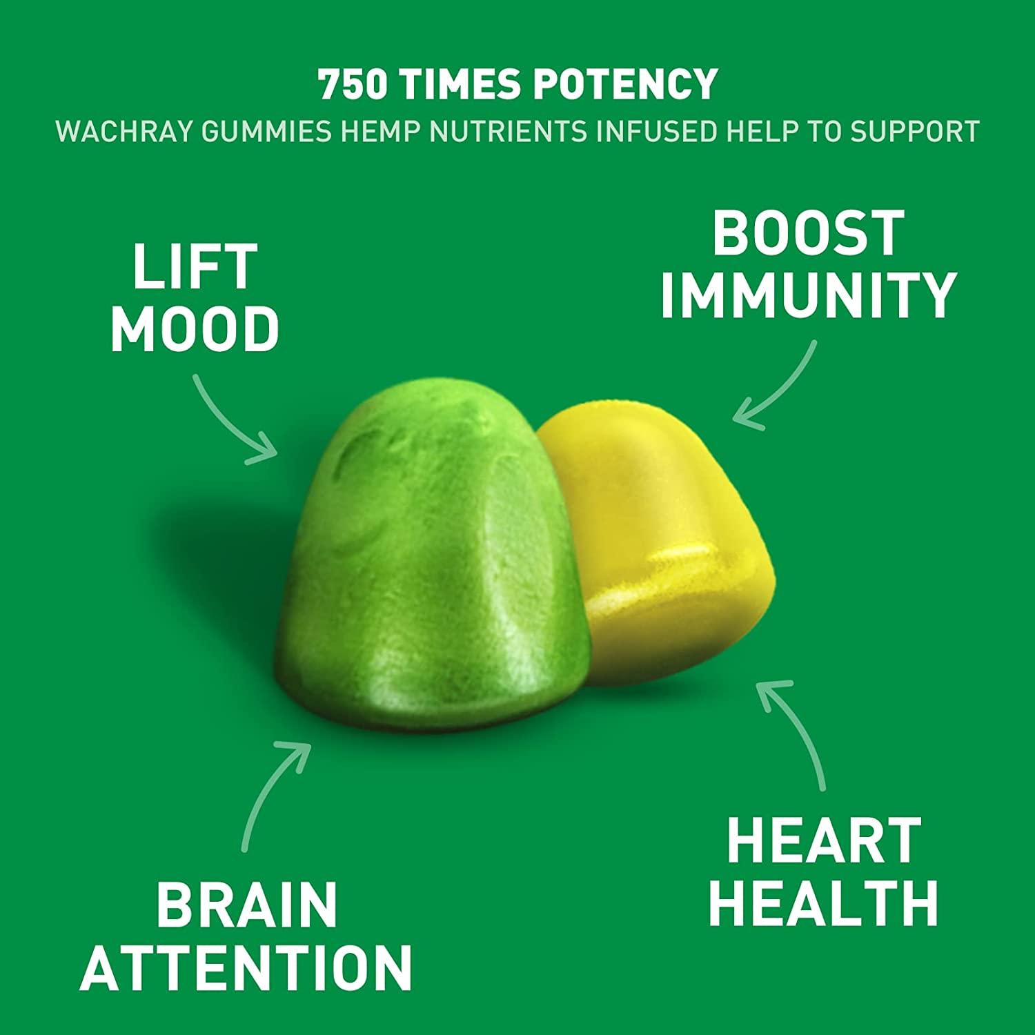 2 Packs Natural Hemp Gummies Calming Sleep Aid Anxiety Stress Focus