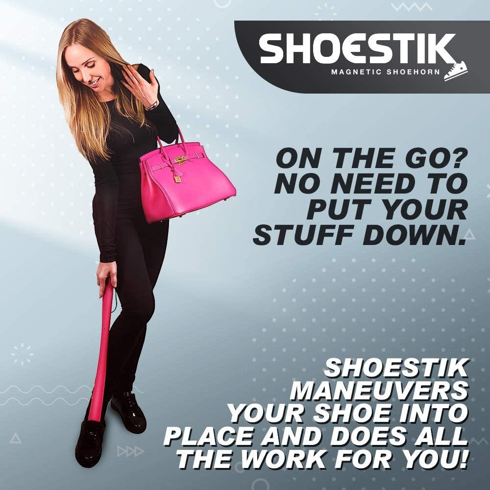 SHOESTIK 24 Long Shoehorn with Innovative No Bending Assistive