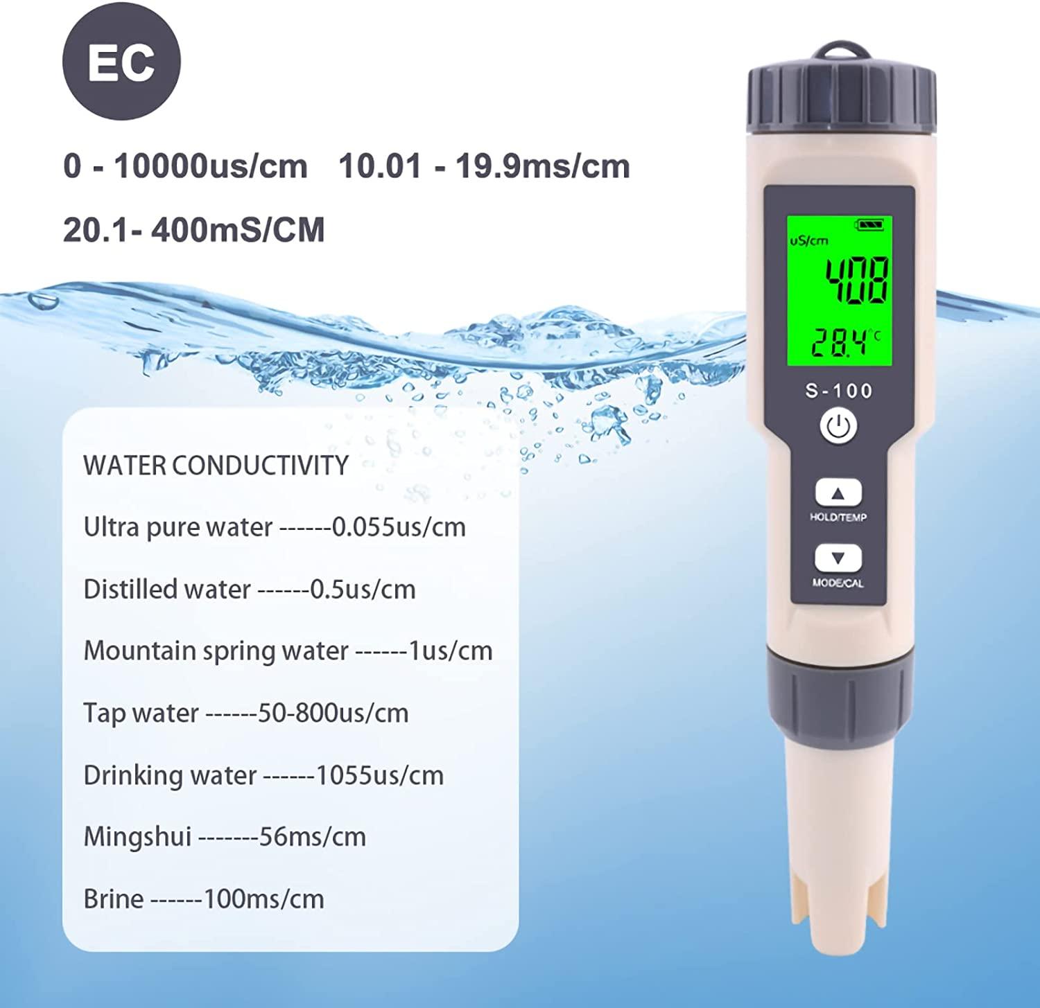 Yewhick Digital Salinity Tester for Saltwater, Waterproof Pool Salt