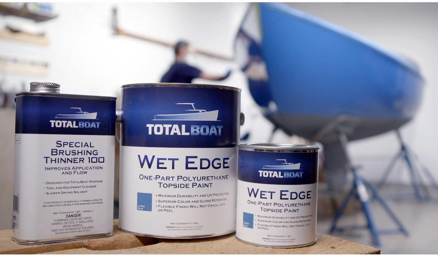 TotalBoat Wet Edge Marine Topside Paint for Boats, Fiberglass, and Wood