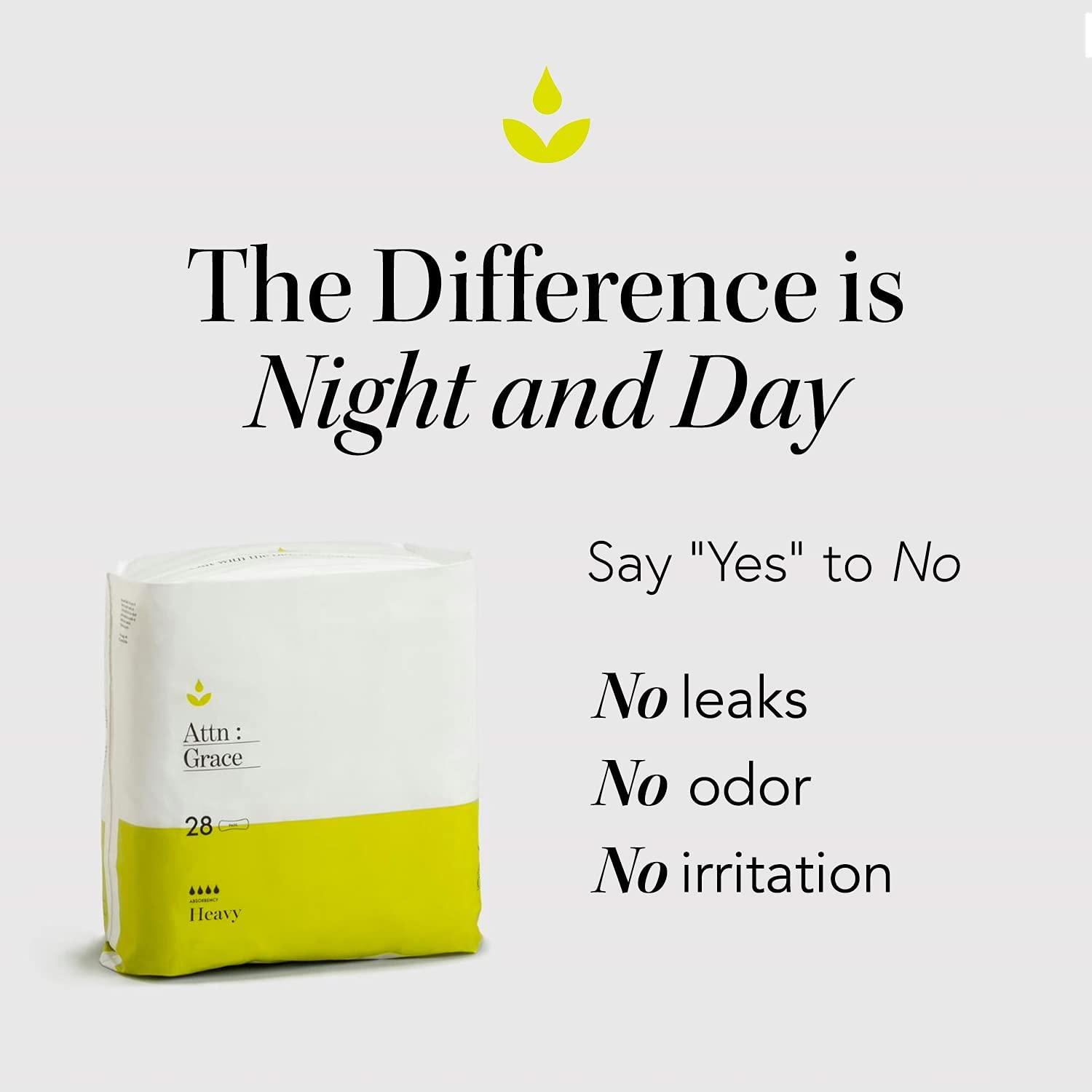 Attn Grace Overnight Heavy Incontinence Pads for Women 28Pack Max