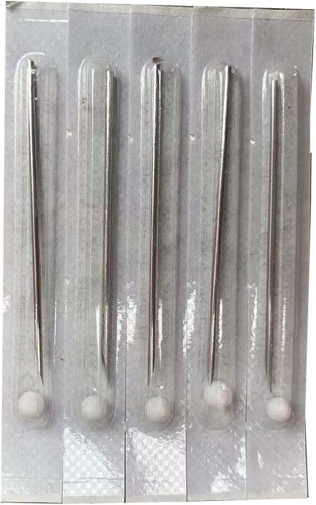 Shuiniba 14G 10 Pieces Body Ear Navel Nose Lip Nipple Piercing Needles