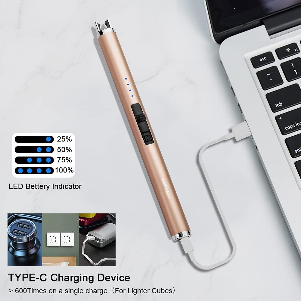 ARECTECH Lighter Rechargeable Lighter Electric Lighter Candle Lighter