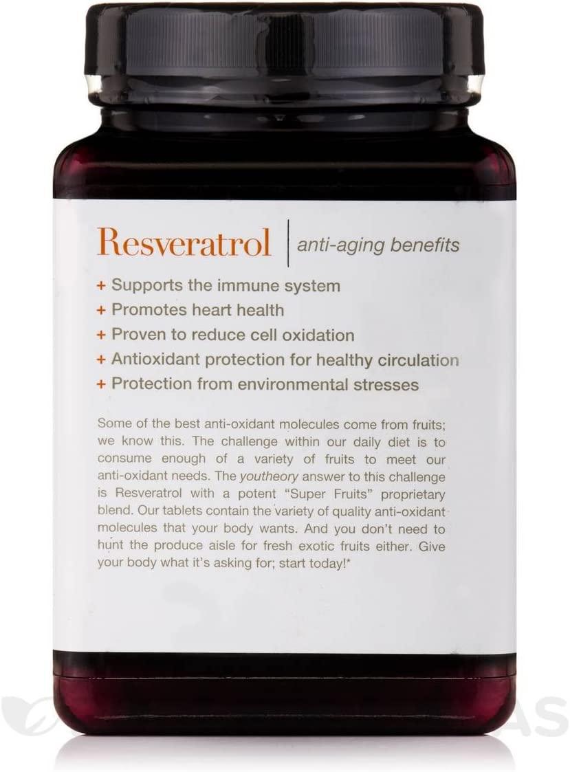 Shop Youtheory Resveratrol 290 Tablets Antioxidant Support for