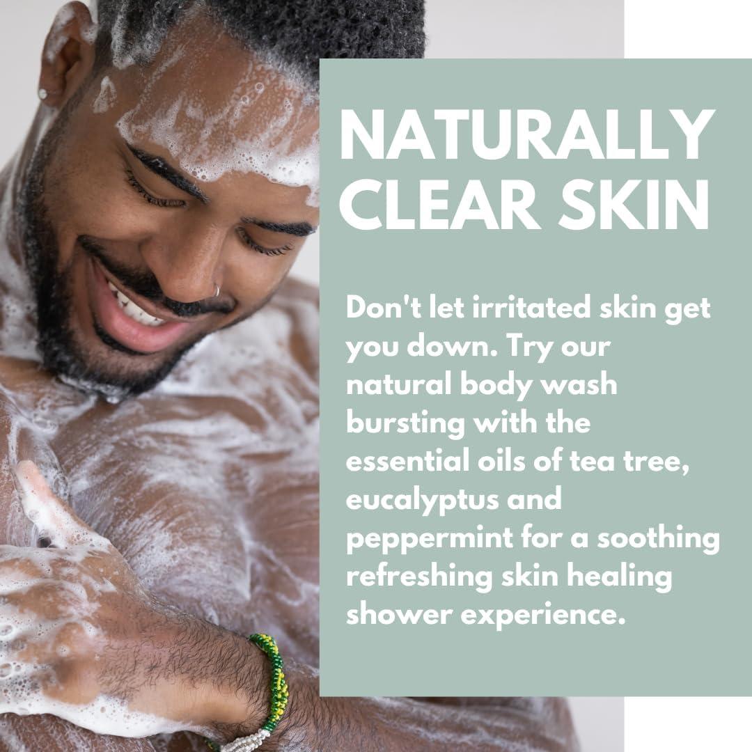 Tea Tree shower Gel (200ml) by Naturally Solved. Anti Fungal Shower Gel