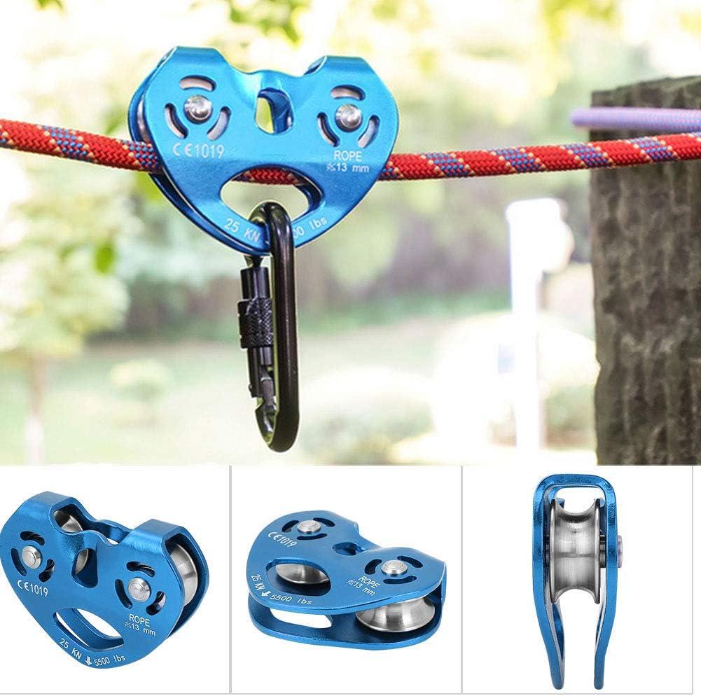 MAGT Climbing Pulley 30KN - Double Pulley Zip Line Rescue Cable Trolley ...