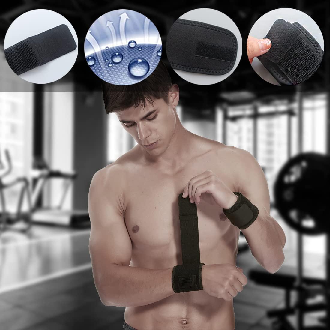 2 Pack Wrist Brace Adjustable Wrist Support Wrist Straps for Fitness