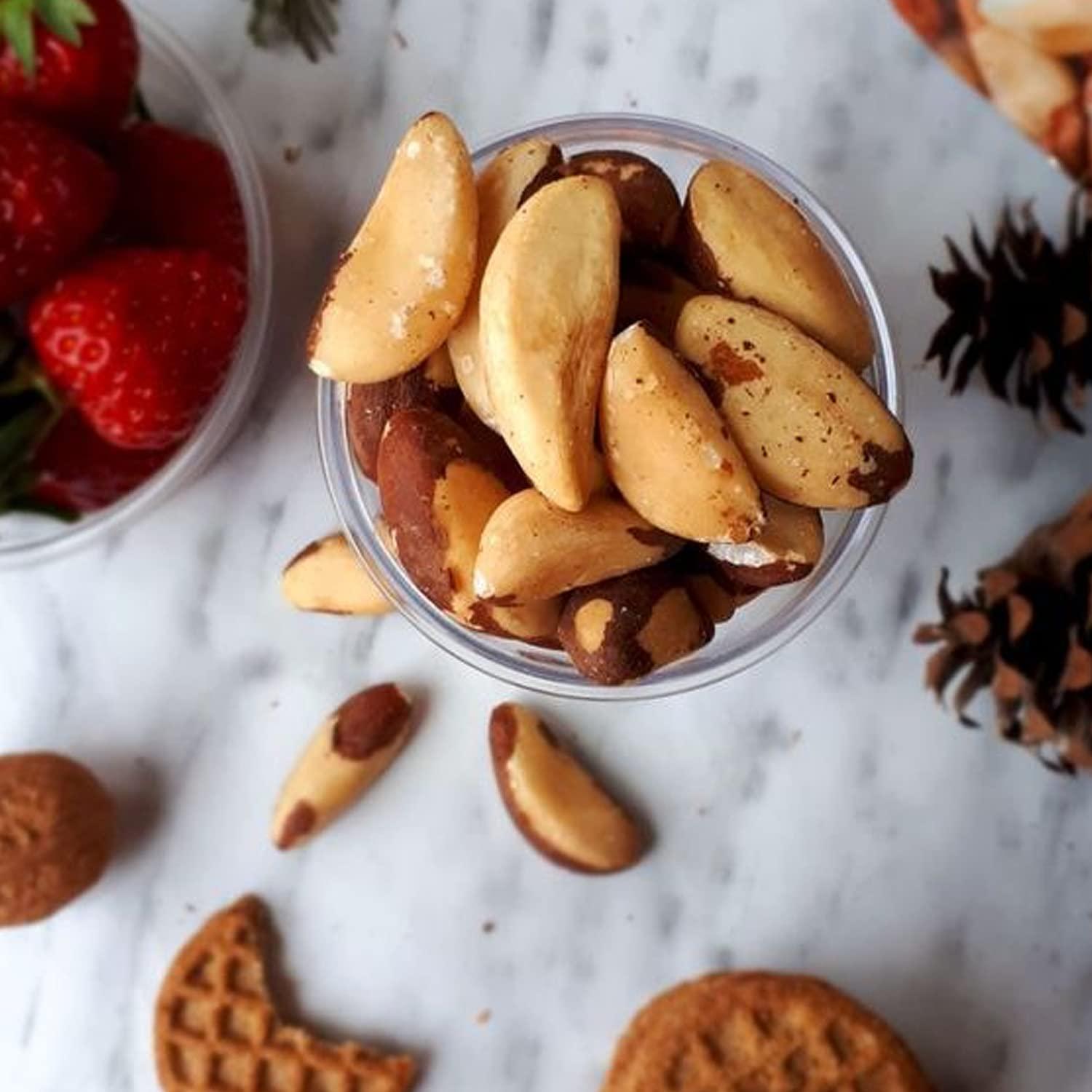 Raw Brazil Nuts 1LB Resealable Pack Premium Whole Unshelled Nuts for