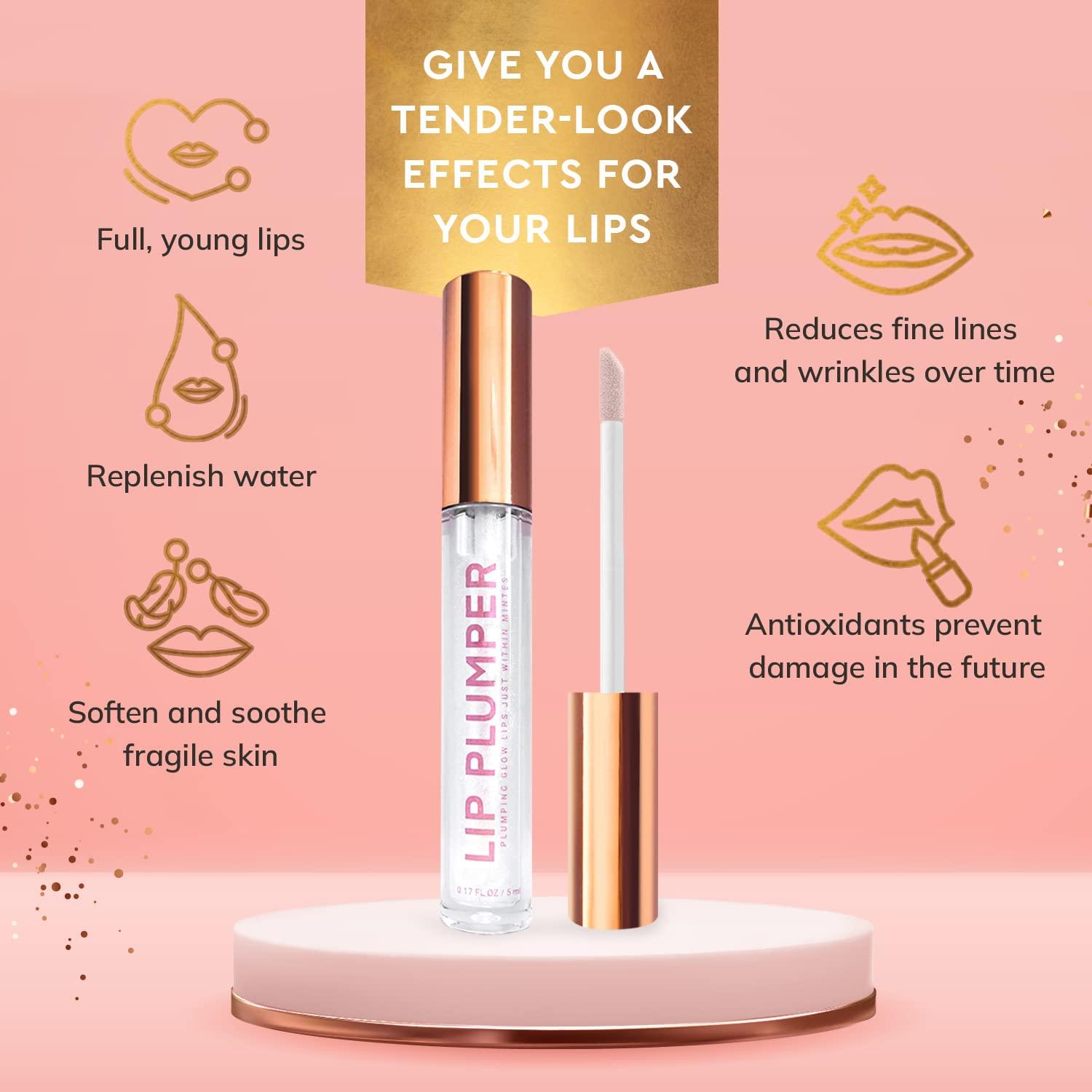 Lip Plumper, Beautiful Fuller Lip Gloss Plumper, Lip Plumper Gloss