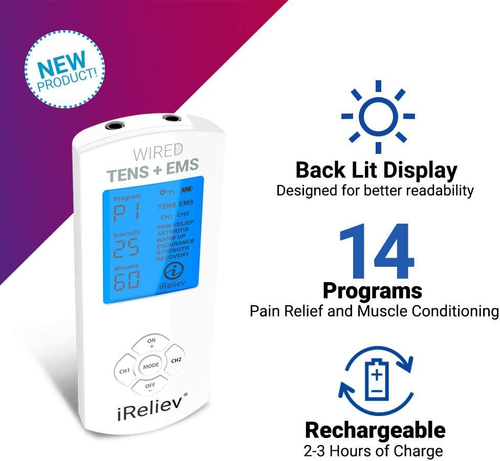 TENS Units & EMS Devices, TENS + EMS for Pain Relief, iReliev
