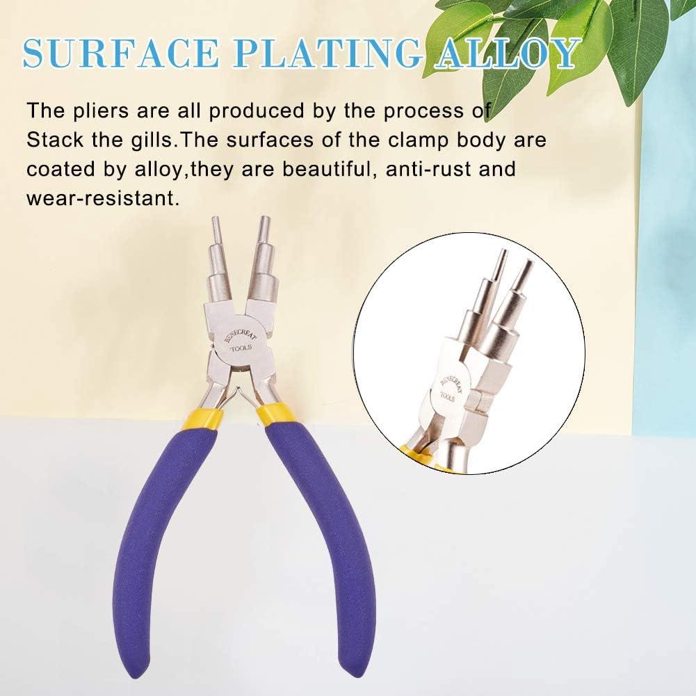 bail plier, wire looping plier, shaping bending wire looping plier non-slip  multi-size wire looping plier, jewelry making supplies sturdy box joint  construction leaf spring