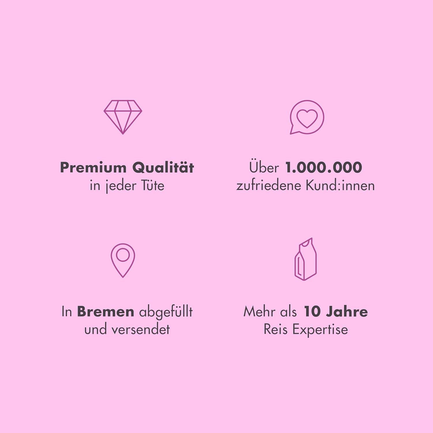 Buy REISHUNGER Jasmine Rice 600g - Includes Practical Storage Jar ...