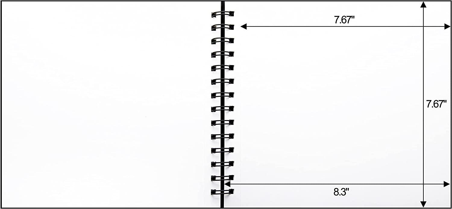 EBIVEN Art Marker Paper Pad, 7.67x7.67 Portable Square Sketchbook