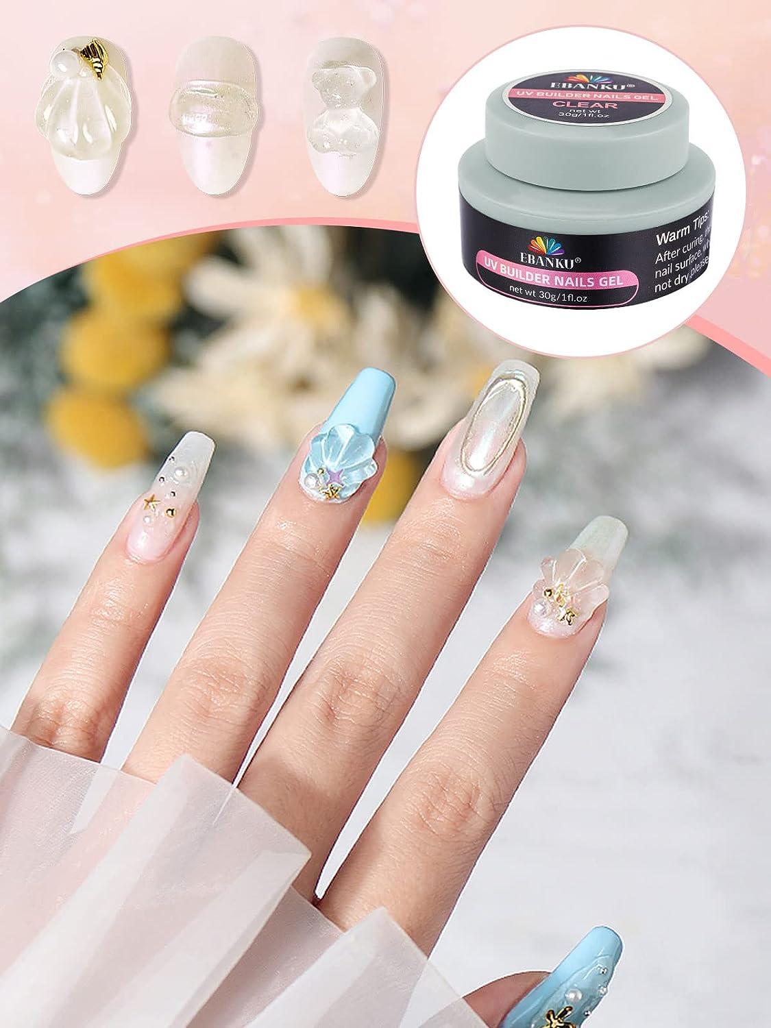 Amazon.com : FZANEST Builder Gel For Nails Set,2pcs * 15ml Rubber Base Gel  Nail Polish,Jelly Sheer Beige Natrual Nude Gel Polish Thick Texture Good To  Strengthen Thin Flimsy Nail : Beauty &