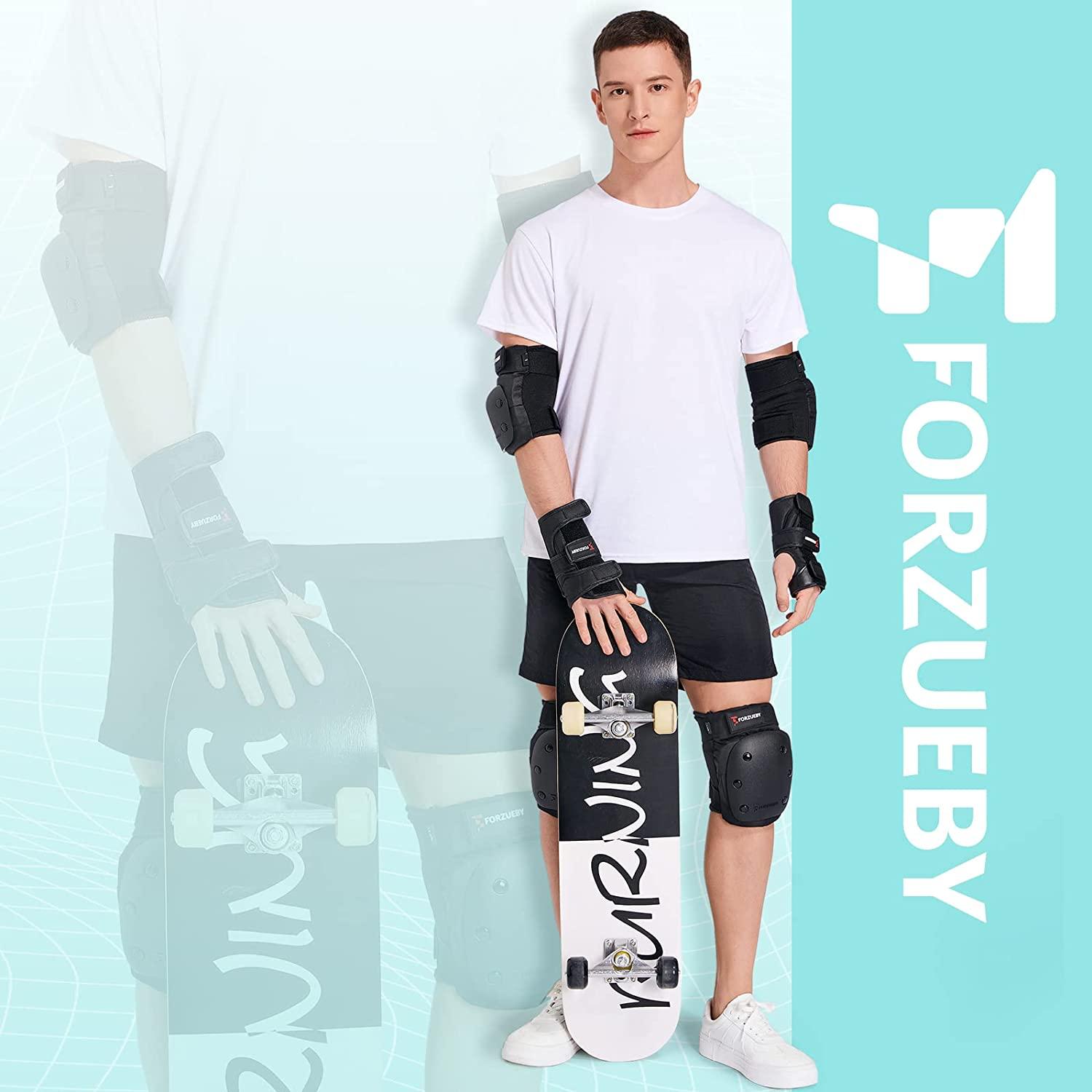 Forzueby 6-in-1 Adult/Kids Protective Gear Set - Knee Pads