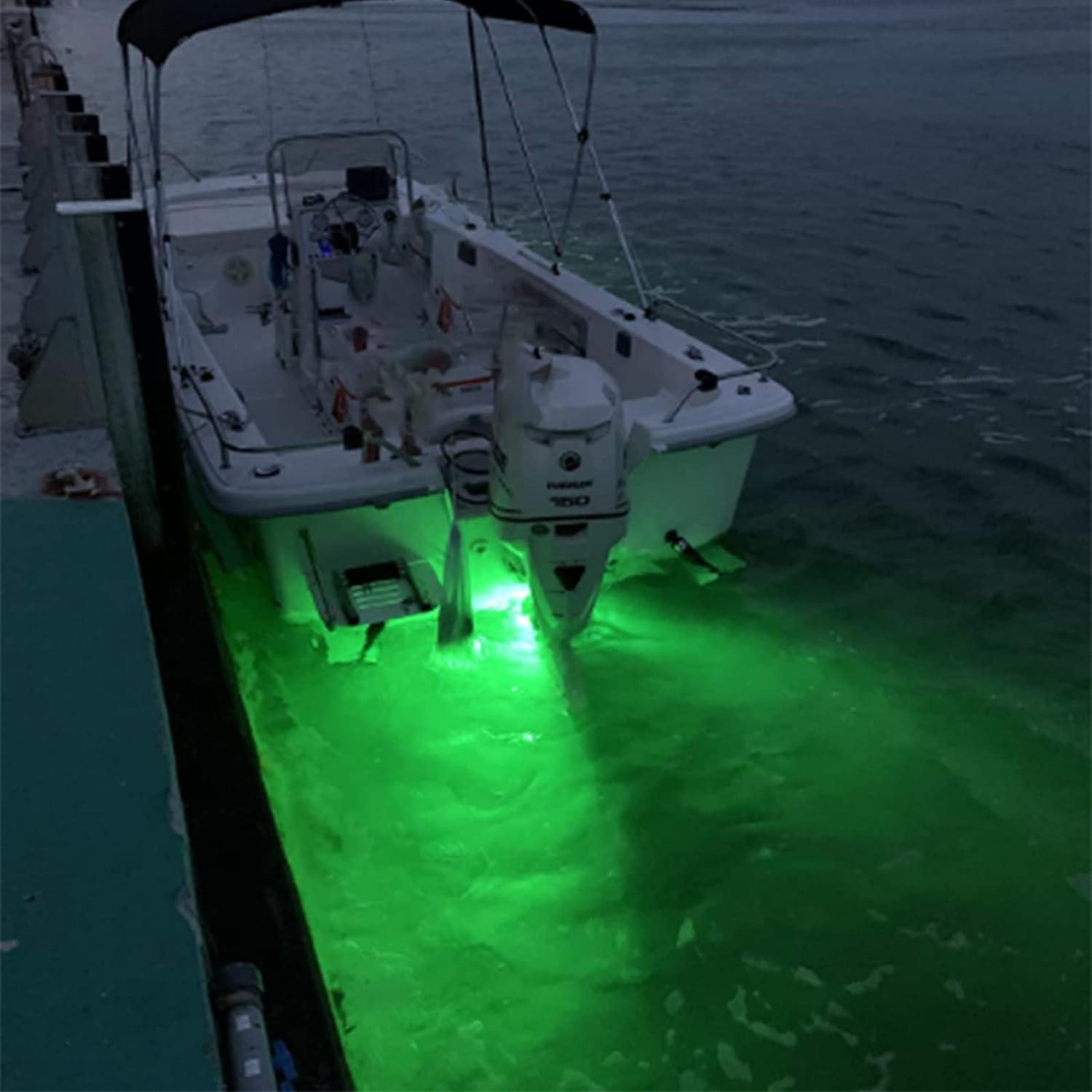 JXOFROAD 1/2 NPT RGBW Boat Drain Plug Lights LED Underwater