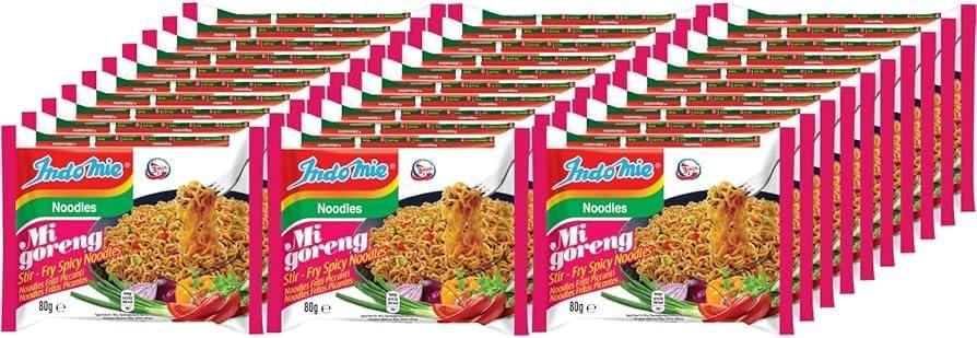 Indomie Mi Goreng Stir Fry Spicy Noodles 80g (Pack of 20) Authentic