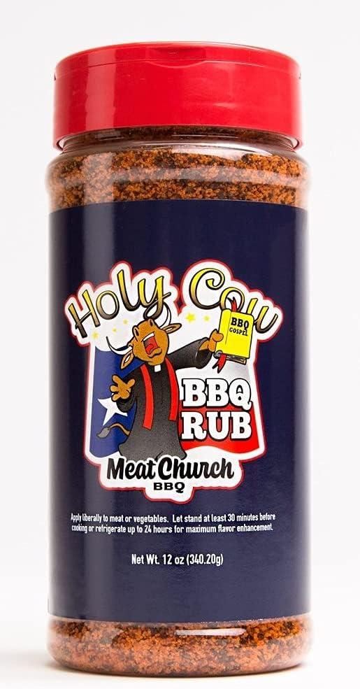 Meat Church BBQ Rub Combo Two Bottles of Holy Cow (12 oz) BBQ Rub and