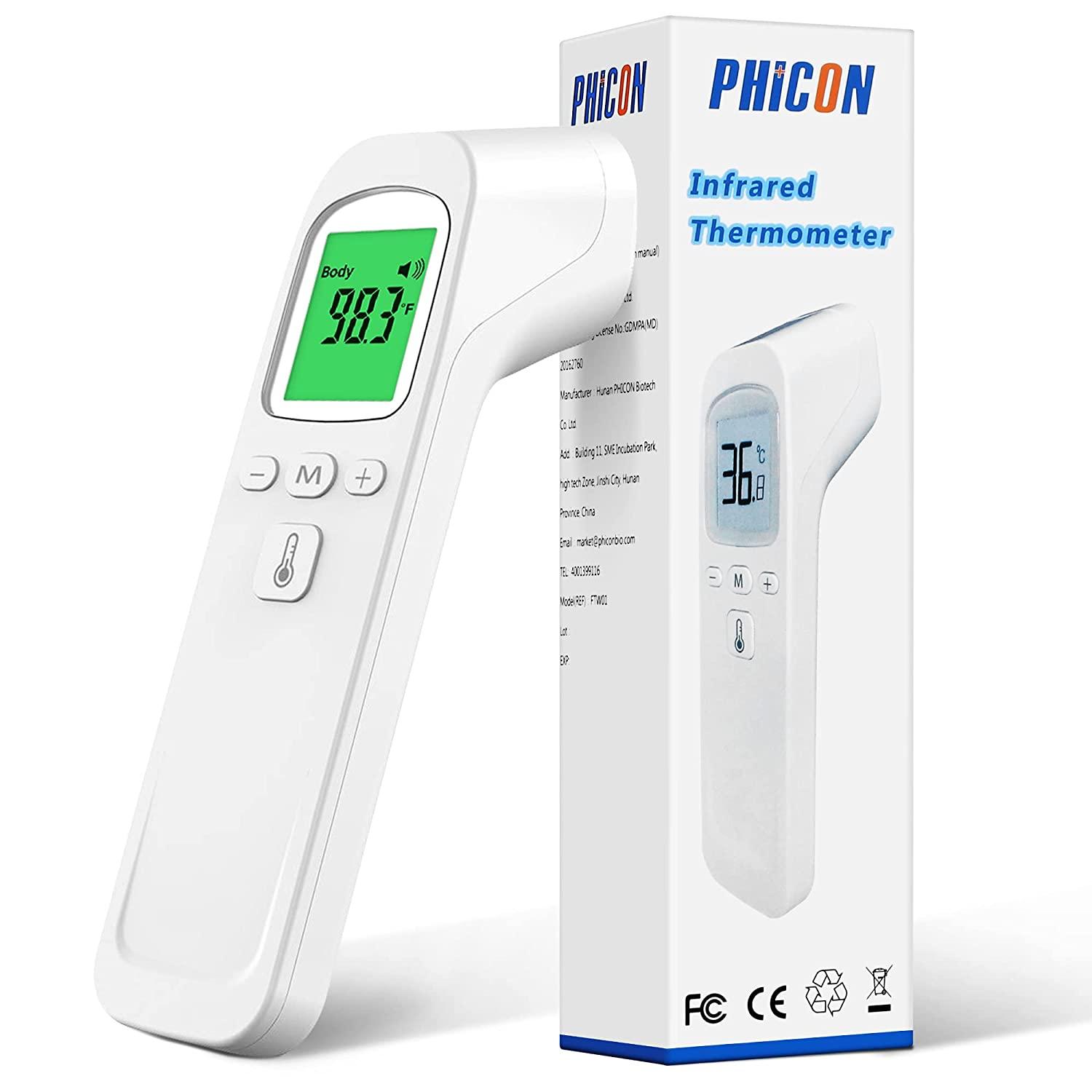 NonContact Infrared Digital Forehead & Ear Thermometer with Fever