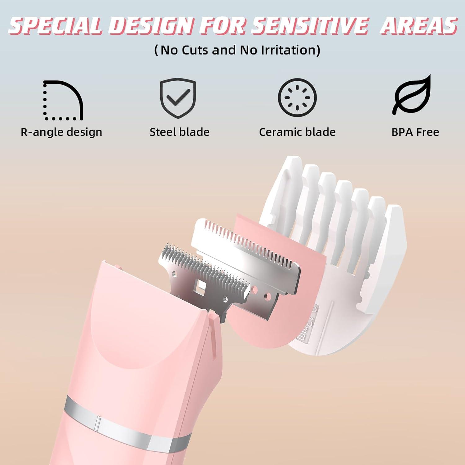 3-in-1 Women's Electric Razor By Fixdono, Painless, Waterproof, For Legs, Arms, Bikini Line & Underarms - Walmart Supplies