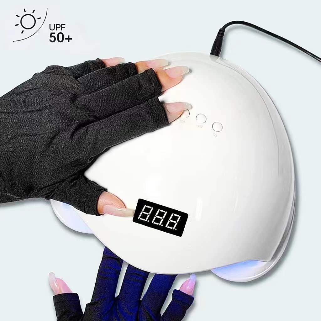 Anti-UV Nail Art Glove Open Fingered Glove UV Radiation Protection Gloves  for Nail Art Gel UV LED Lamp Dryer Hand Protecter Mitt - AliExpress