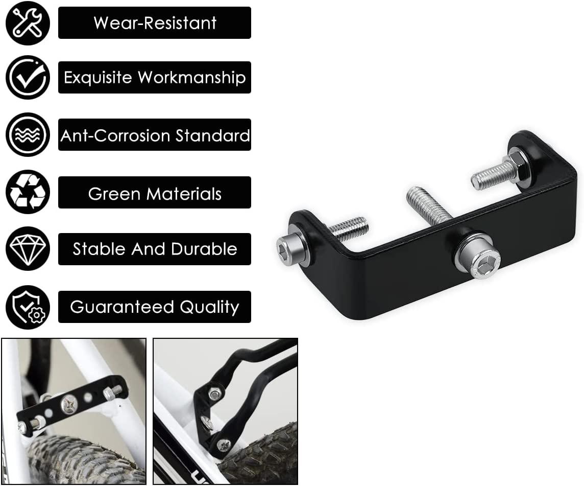 DS. DISTINCTIVE STYLE Bike Rear Rack Mount Adapter with Screws (Black)