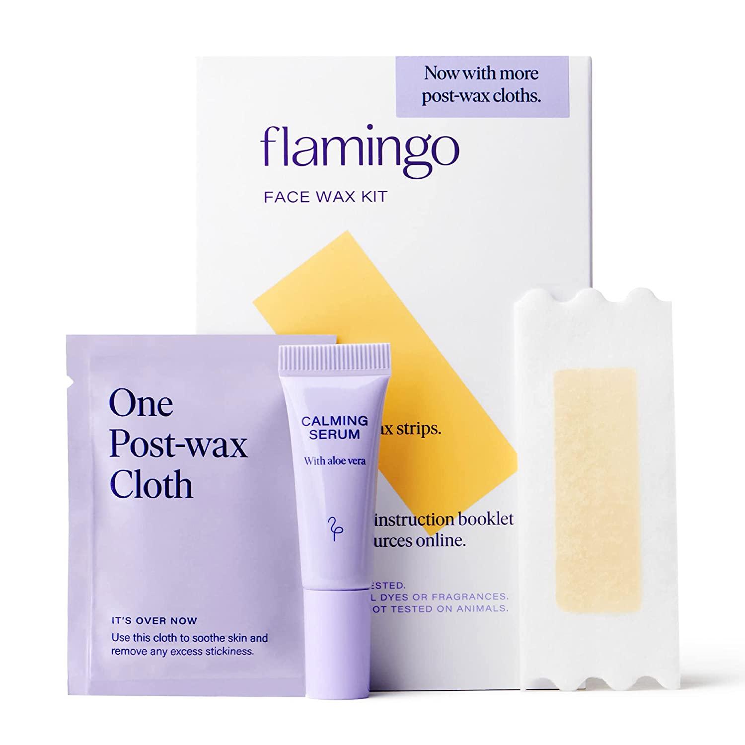 Flamingo Womens Face Waxing Kit, 40 Wax Strips