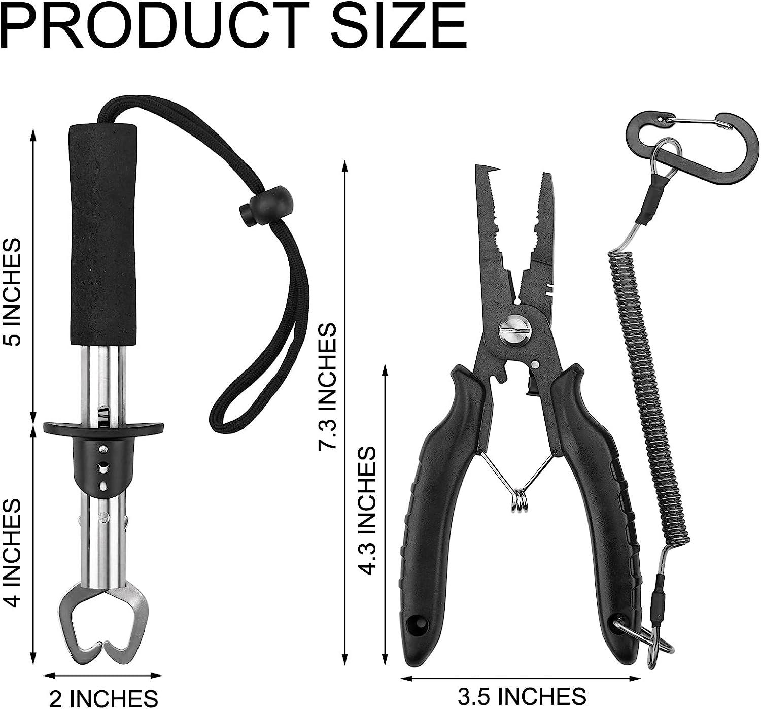 Fishing Pliers, Fish Lip Gripper, Stainless Steel Fishing Tools Set,  Multifunctional Fishing Accessories, Portable Fish Gripper With Wrist  Strap, Fishing Pliers Saltwater, Fishing Gifts for Men