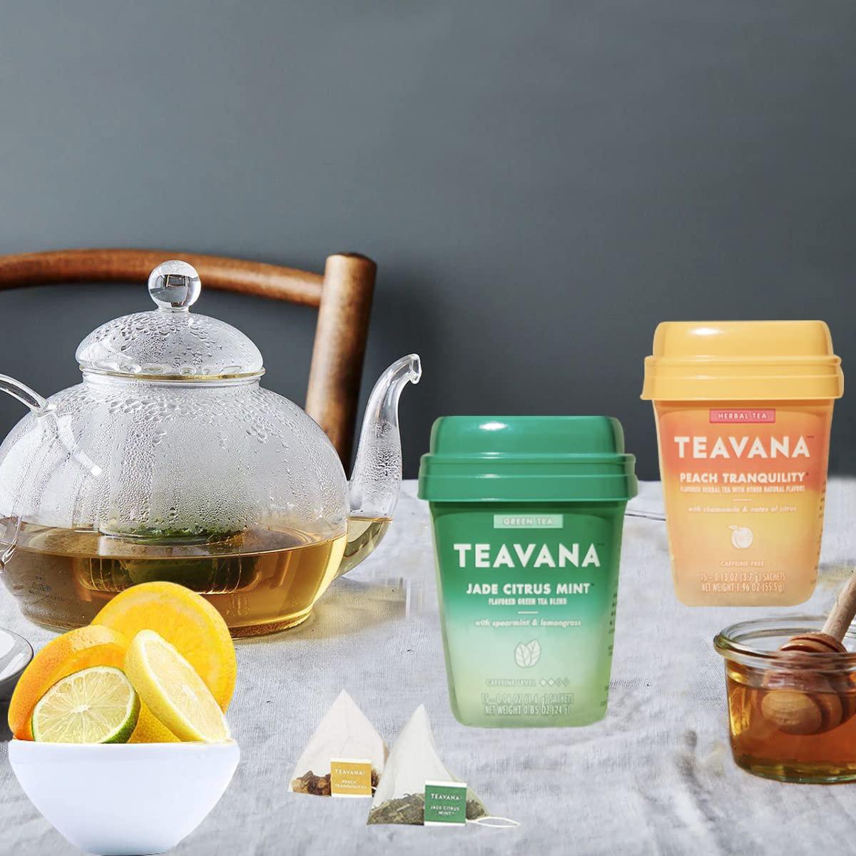 Teavana Peach Tranquility & Jade Citrus Mint Cold Buster Tea 30