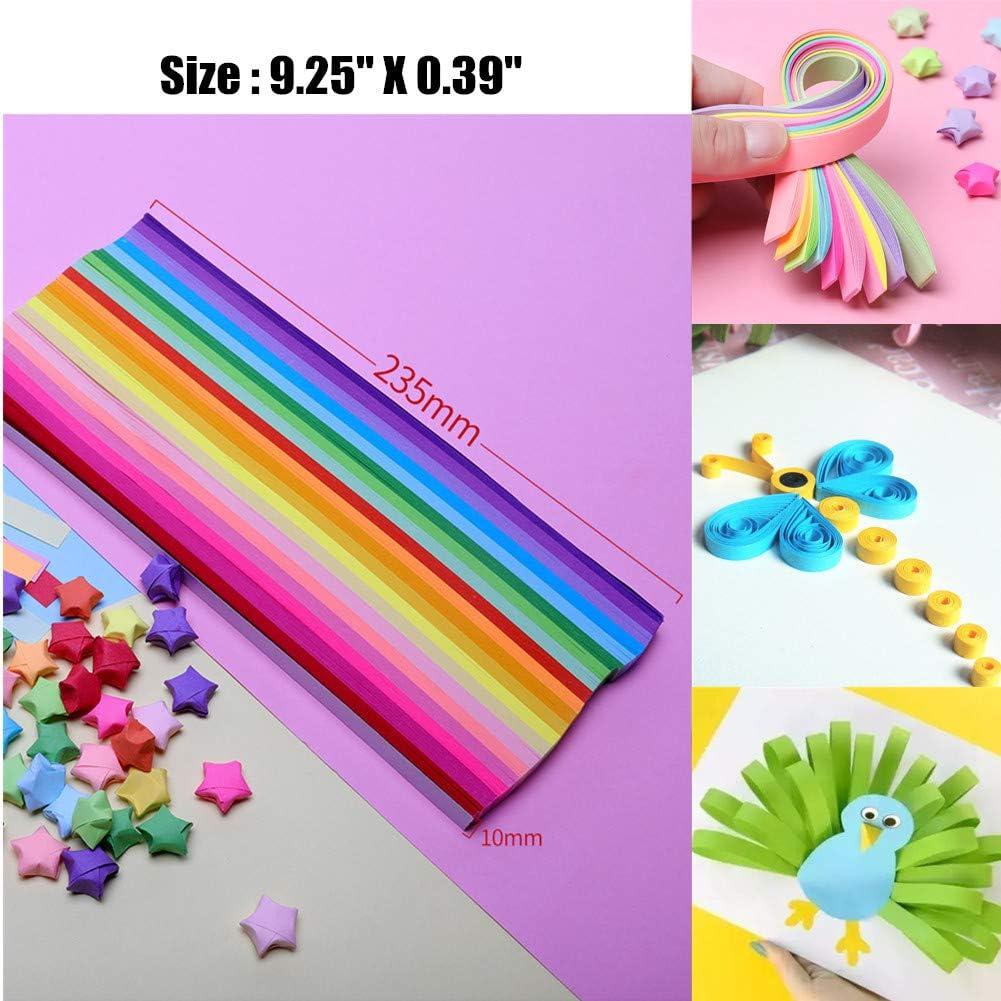 Decor Mix-Color Candy Colors Folding Star Origami Paper Strips