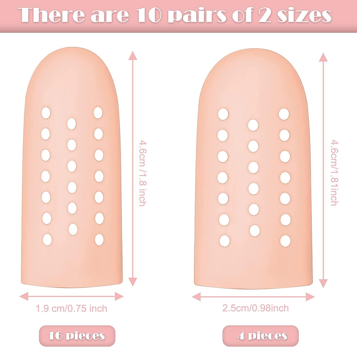 20 Pieces Gel Finger Cots Silicone Finger Protectors Silicone Finger