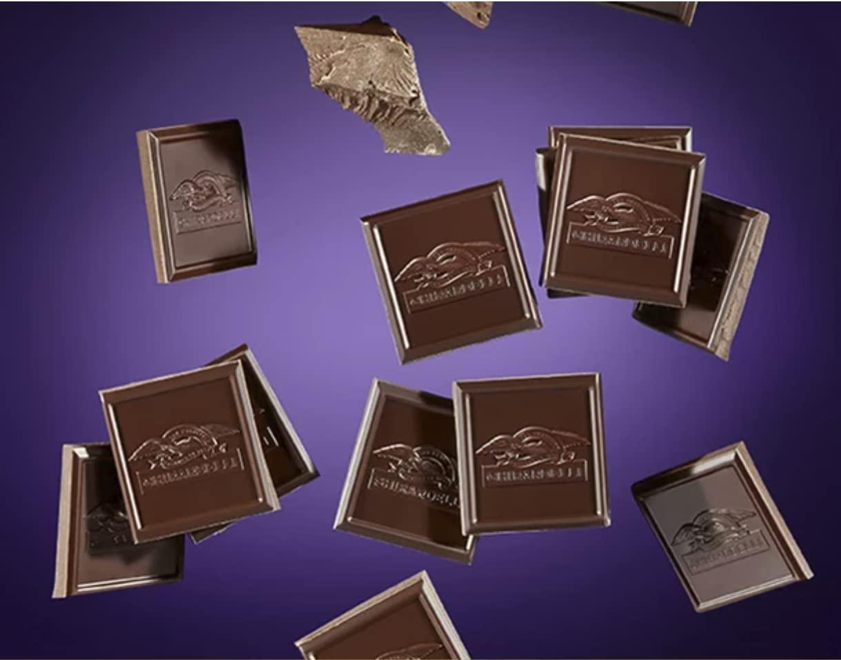Intense Dark Chocolate Squares 72 Cacao Individually Wrapped, 4.1 oz