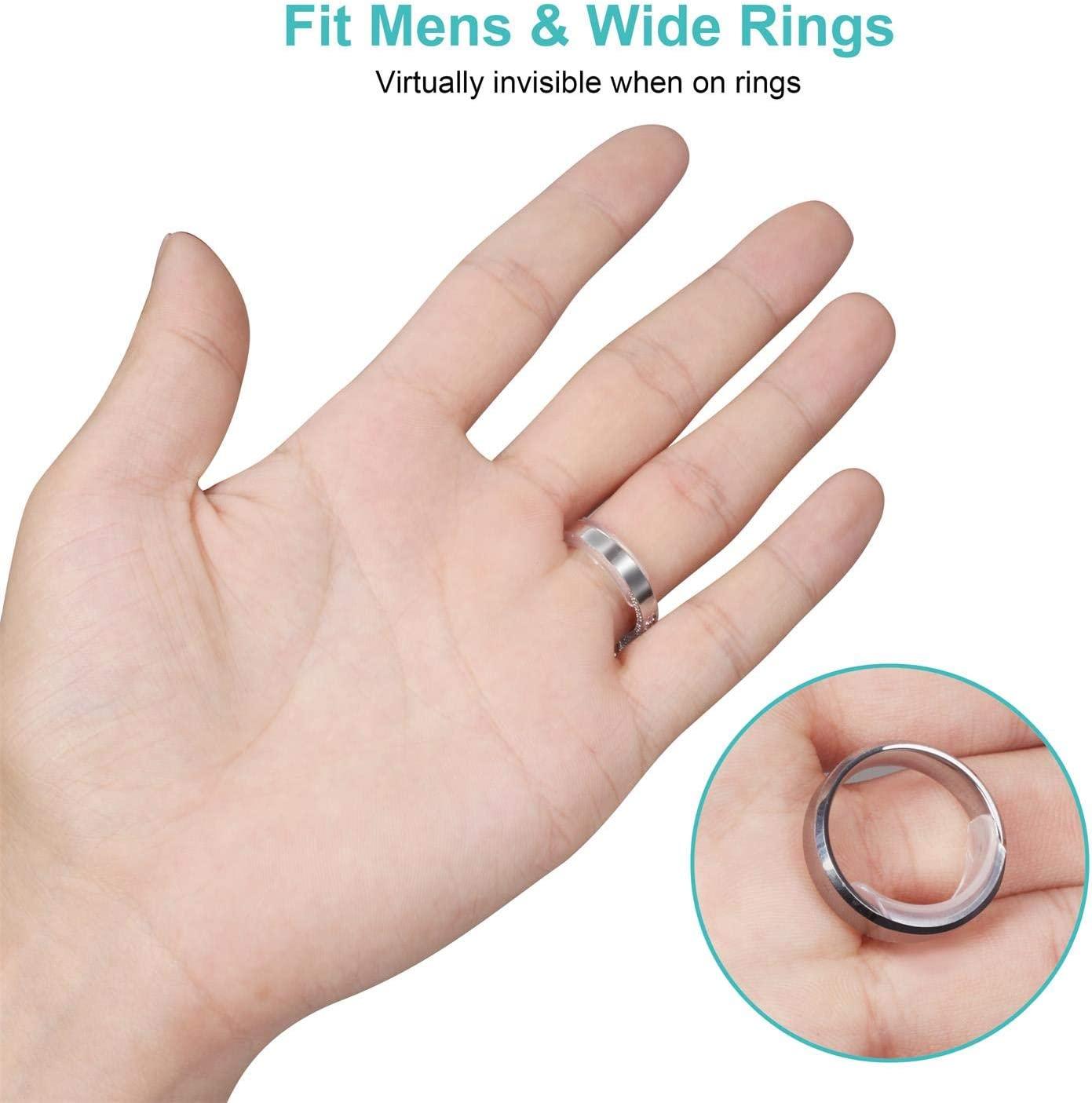 Ring Sizer Adjuster for Loose Rings - 12 Pack, 2 Sizes for Different Band Widths