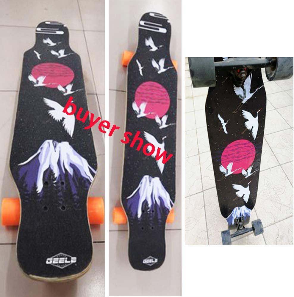 Fortoo 47"X10" Skateboard Longboard Dancing Board Waterproof Diamond