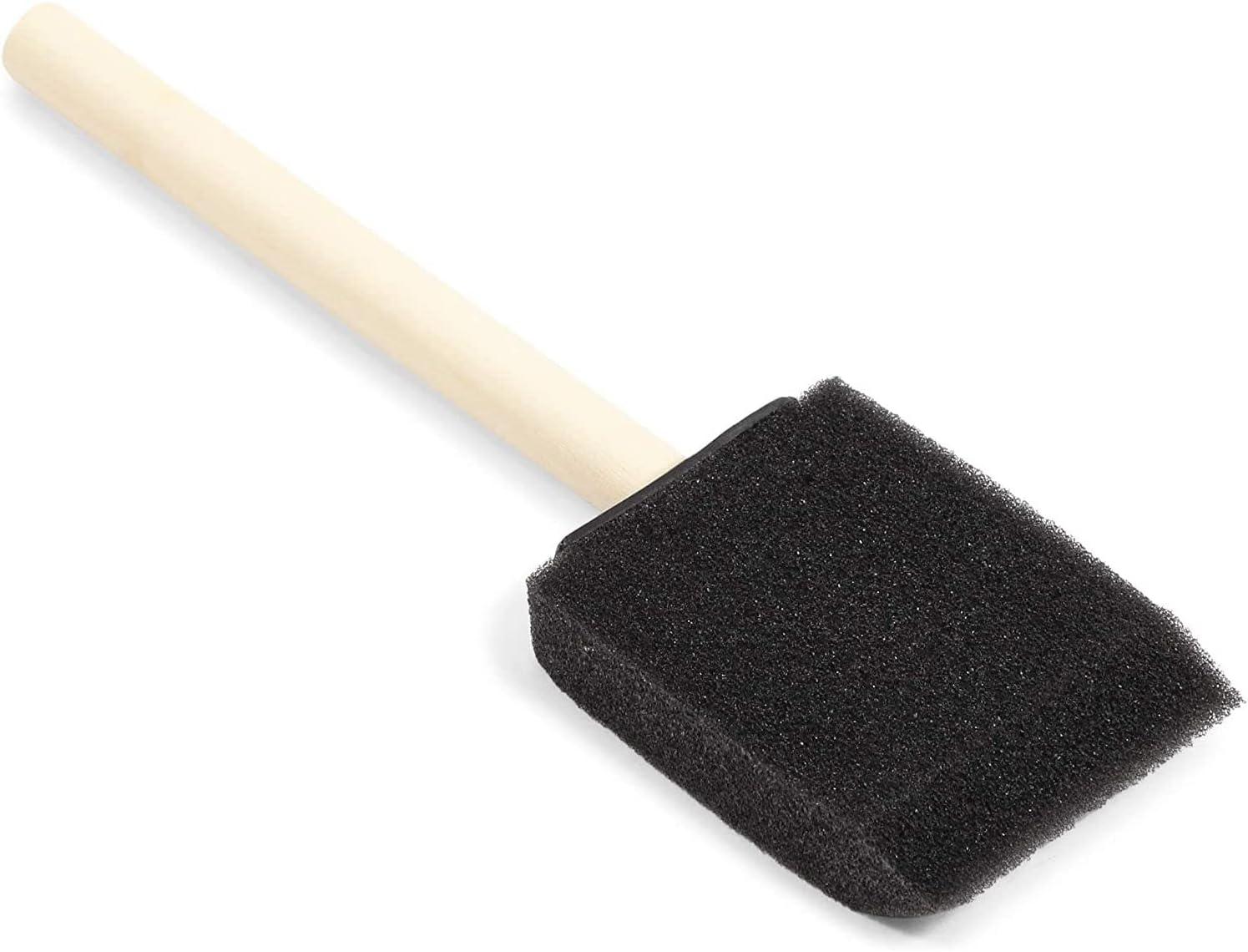 Sponge Brush Wooden Handle, Foam Paint Brush Sponge
