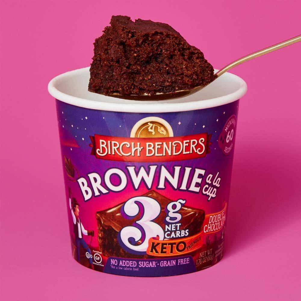 Double Chocolate Brownie Mug Cake Cups by Birch Benders, Keto Dessert, GrainFree, GlutenFree