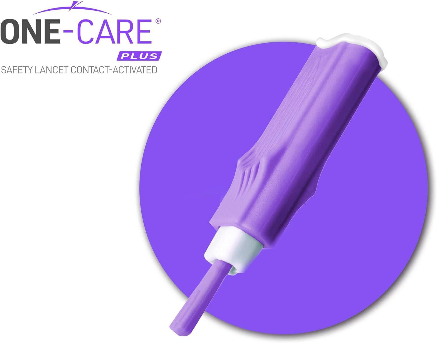 MediVena ONECARE Plus Safety Lancets ContactActivated Comfort Micro Needle 30G x 1.5mm 100/bx