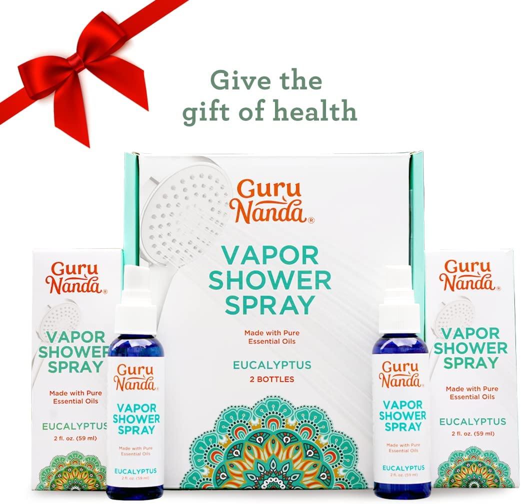 GuruNanda Eucalyptus Shower Spray Aromatherapy (4 Fl.Oz), Daily Shower