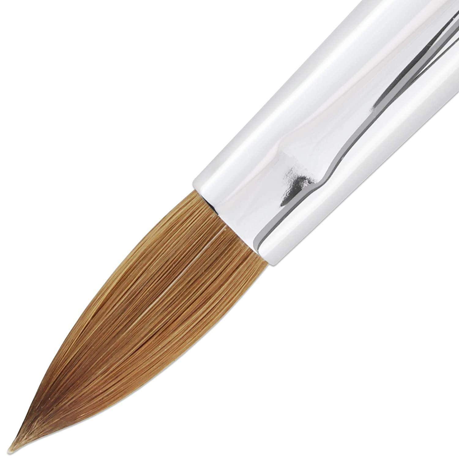 Kolinsky Acrylic Brush #18 Wooden Shimmer White