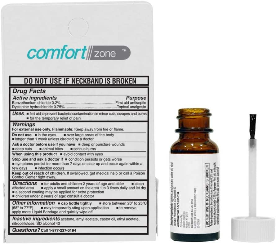 Comfort Zone Liquid Bandage, Topical Analgesic and Antiseptic