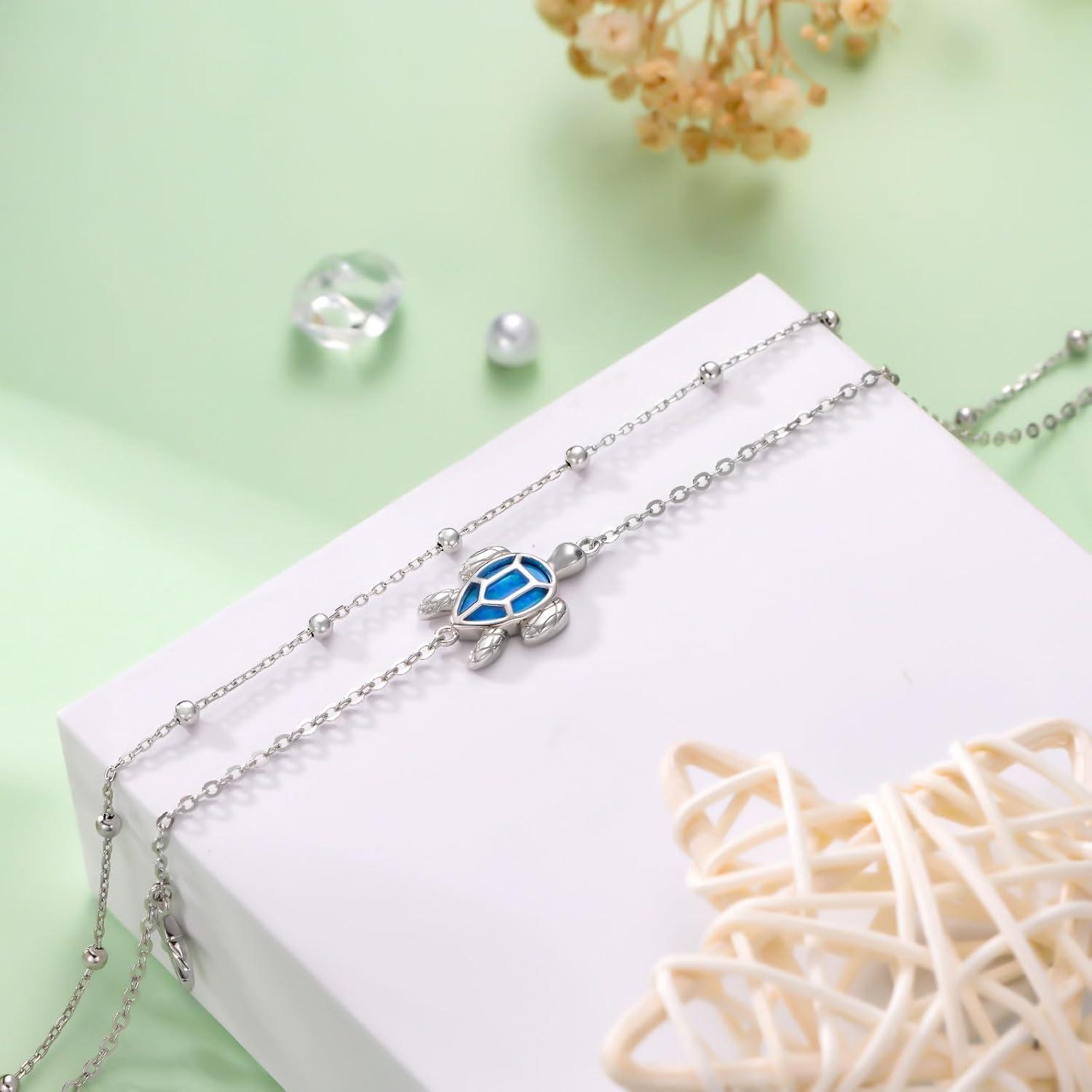 VONALA Cavigliera In Argento 925 Con Ciondolo Girasole Cuore E Zirconi - Gioiello Donna, Catena Regolabile 17+5 Cm, Con Confezione Regalo