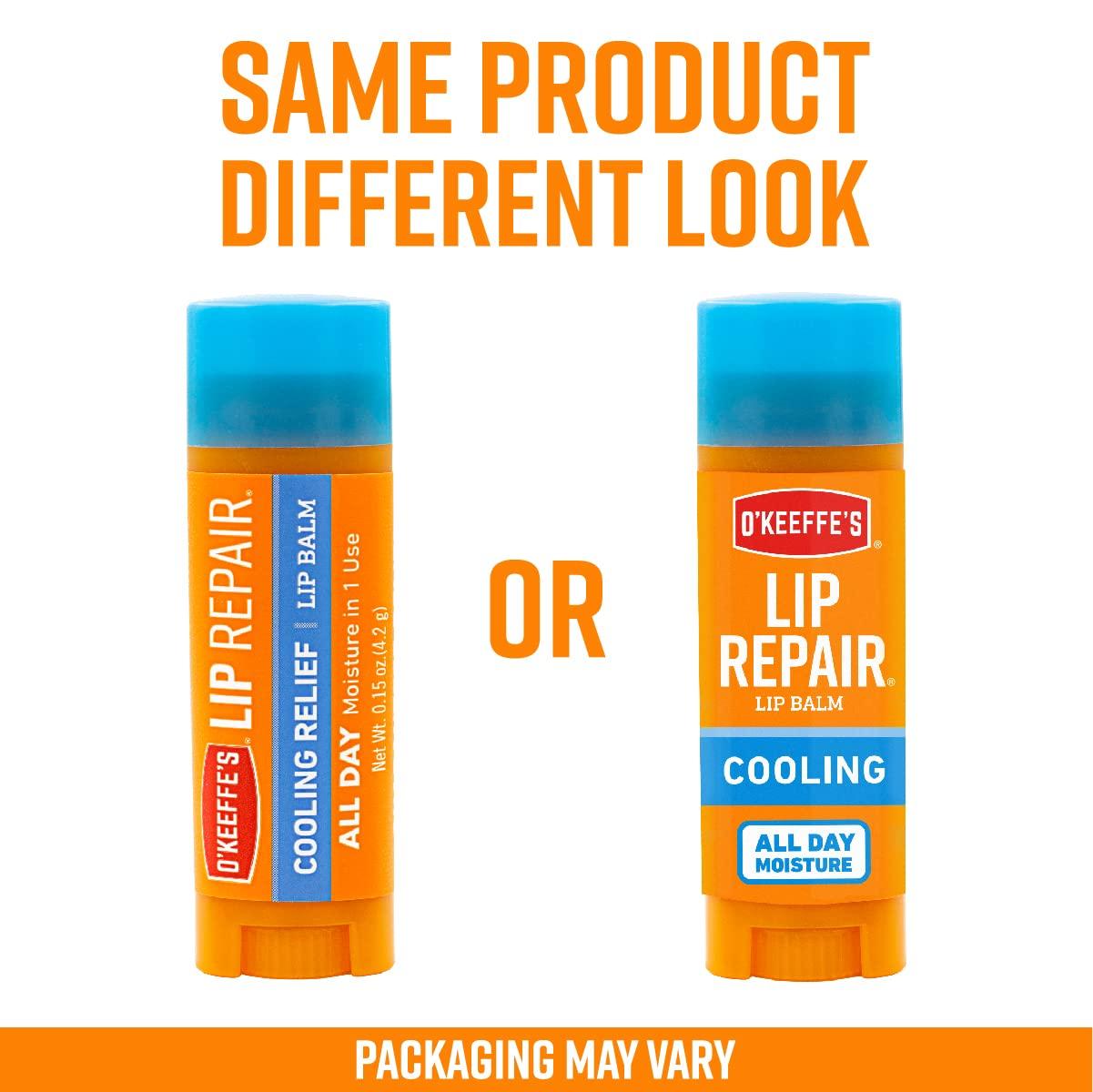 O'Keeffe's Cooling Relief Lip Repair Lip Balm for Dry, Cracked Lips