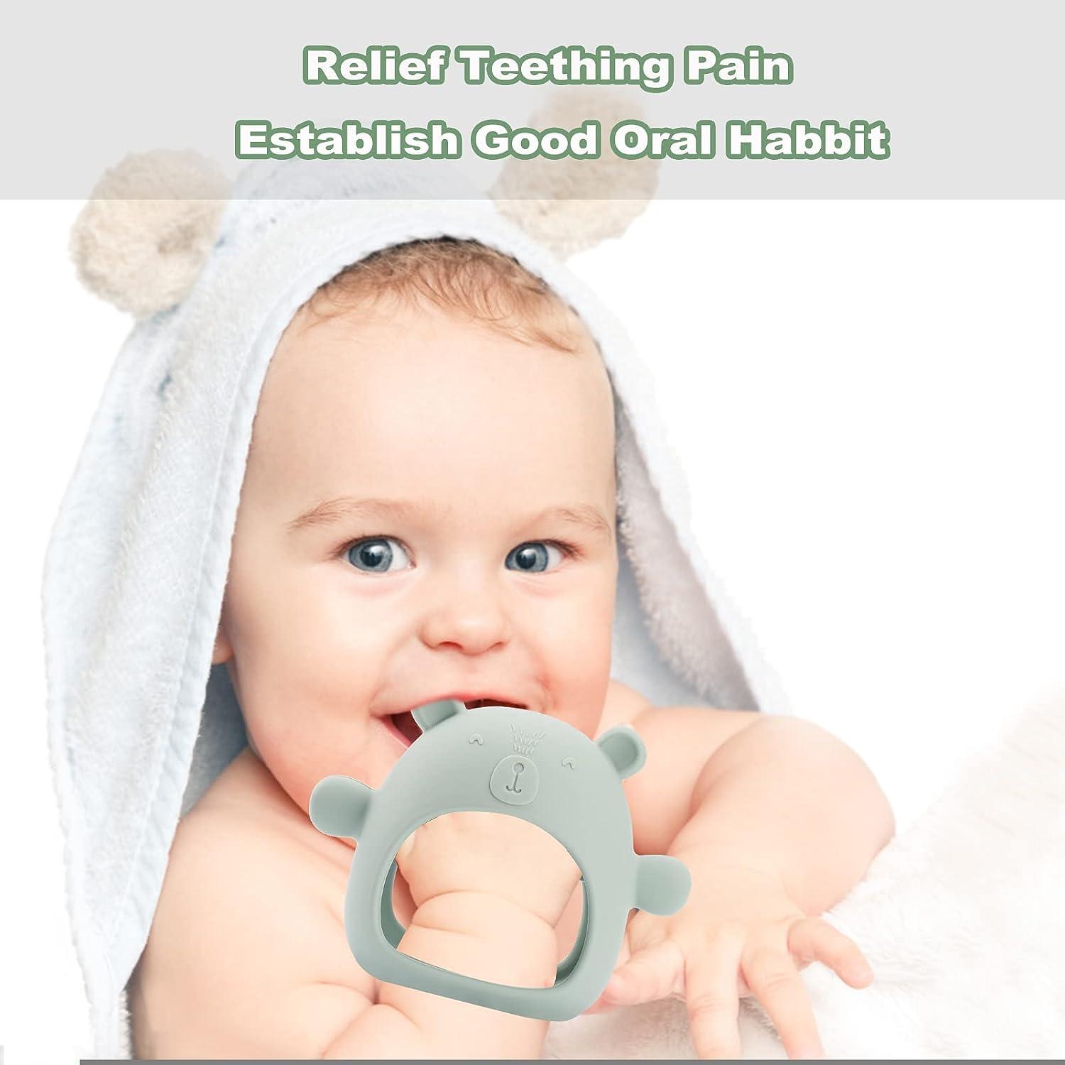 AEOLZ Silicone Baby Teething Mitten Toy for Babies 3+ Months BPA