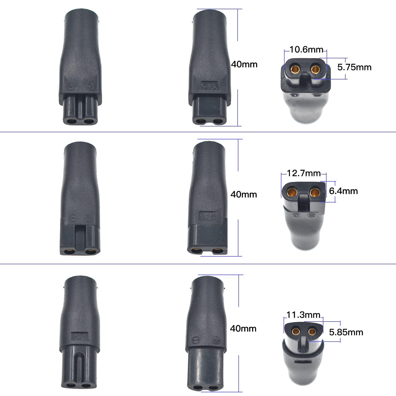 7 PCS Power Cord 5V Replacement Charger USB adapter Suitable for Electric Hair Clippers