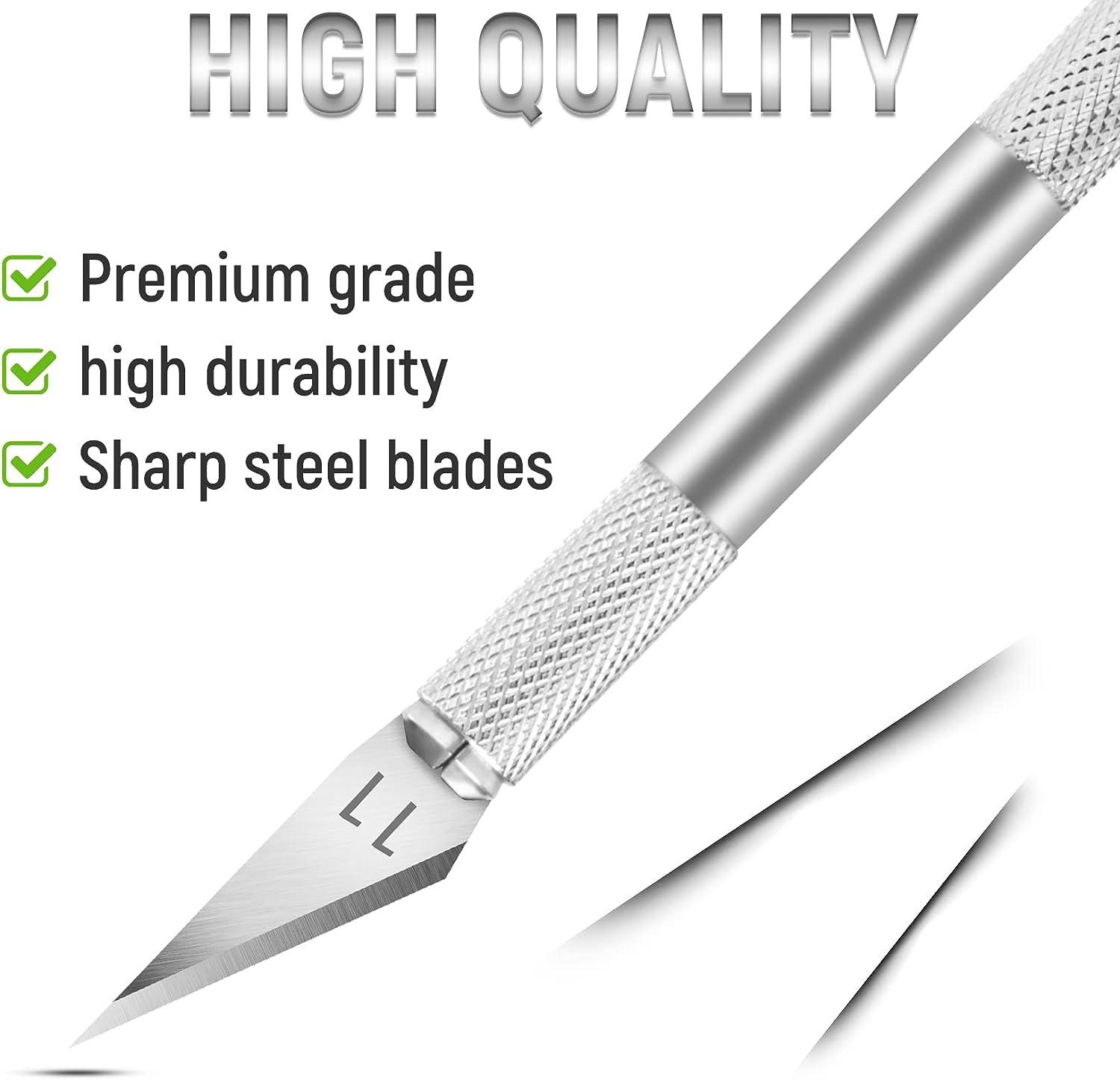 Jetmore 10 Pack Exacto Knife, Stainless Steel Exacto Knife Set, Sharp