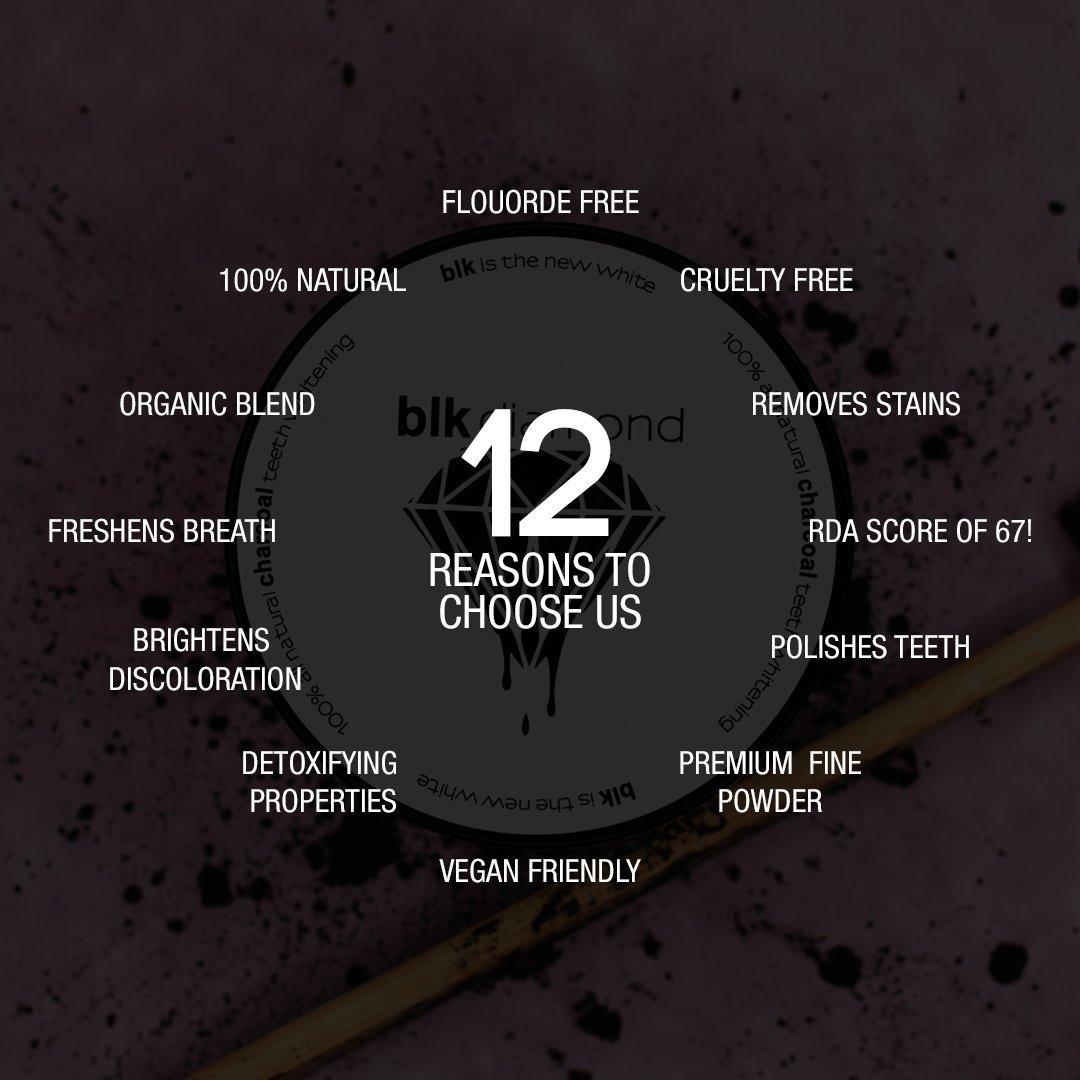 Blkdiamond Premium Activated Charcoal Teeth Whitening Powder