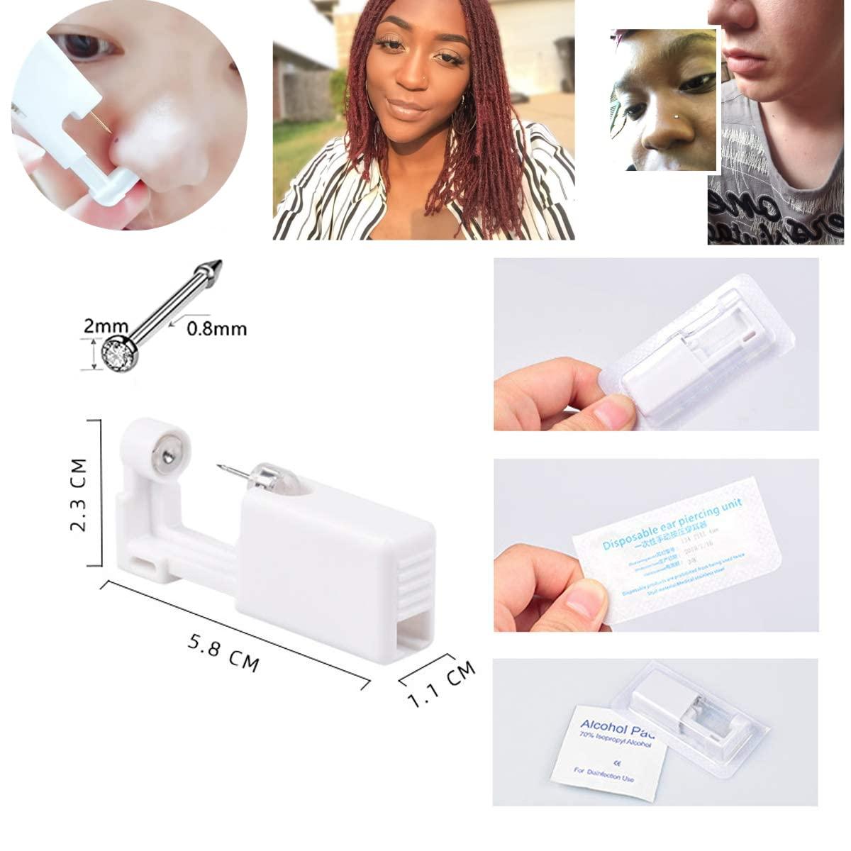 Disposable Self Nose Piercing Kit with 10 Nose Screws Safe Nose