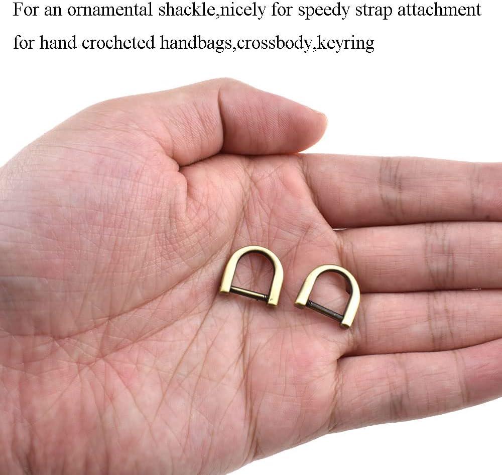 2pcs D-Rings Screw in Shackle Horseshoe U Shape D Ring, D Rings