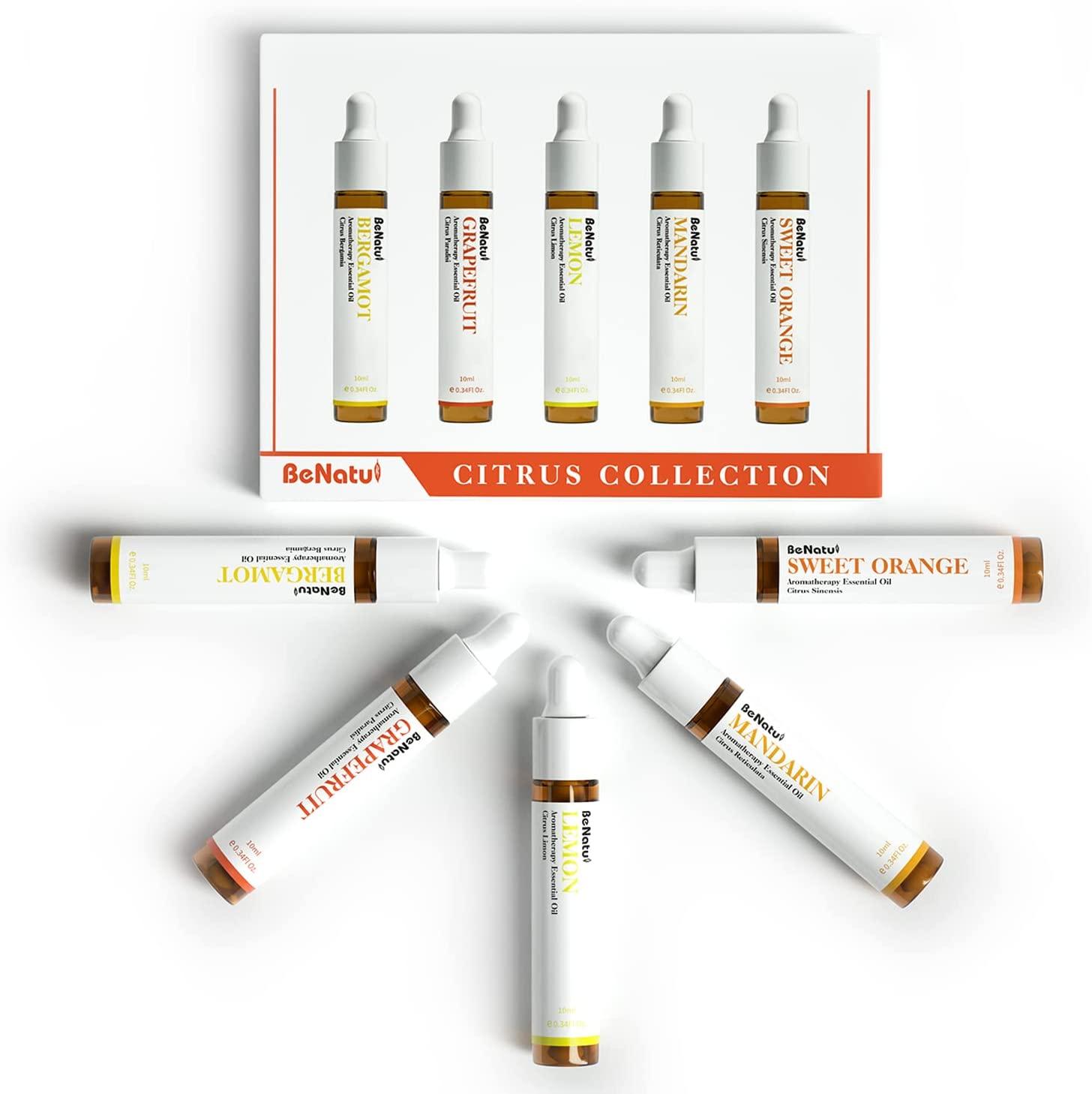 Benatu Citrus Essential Oils Set - Natural Aromatherapy Gift for Women and  Men - Orange-Citrus Collection for Home, Diffuser, Skin - 0.34 Fl Oz (Pack  of 5) | Buy Now with Express International Delivery | GoSupps.com