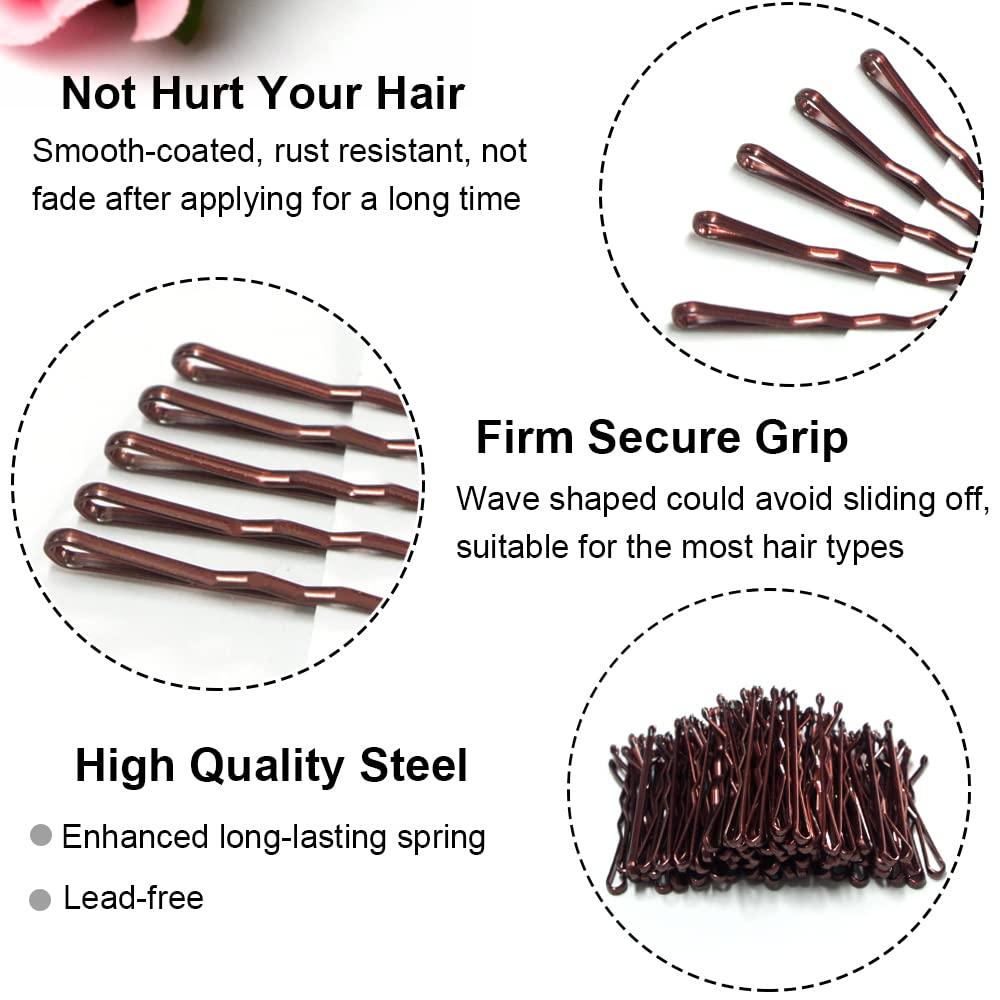 Mini Bobby Pins Brown with Cute Case, 200 CT 1.38 Inch Bronze Small Hair  Bobby Pins for Buns, Premium Hair Pins for Kids, Girls and Women, Great for  All Hair Types